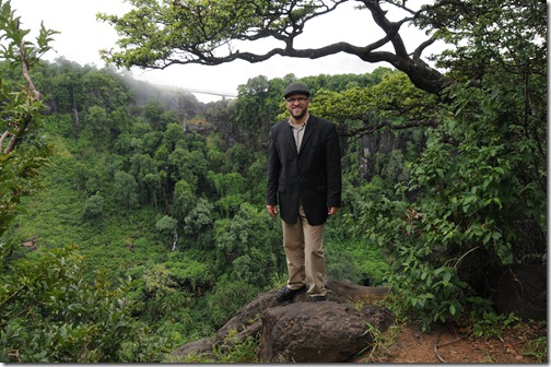 Standing near Victoria Falls from the Zambian Side