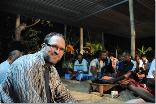 Drinking Kava root in a Melanesian village in Fiji