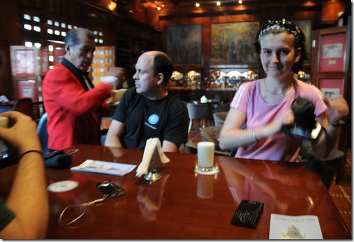 Stopping to sample a Pisco Sour in Morris' Bar in Lima