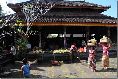 Inside the Outer Sanctuary of a Balinese Pura (Temple)