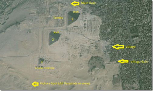 Aerial Map of Giza Necropolis