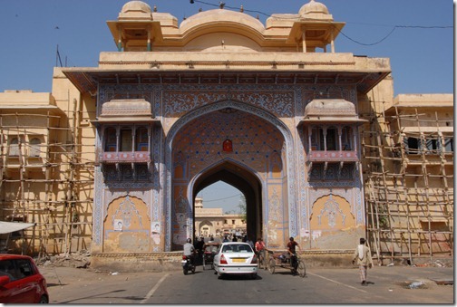 Jaipur city wall gate, Rajasthan, India