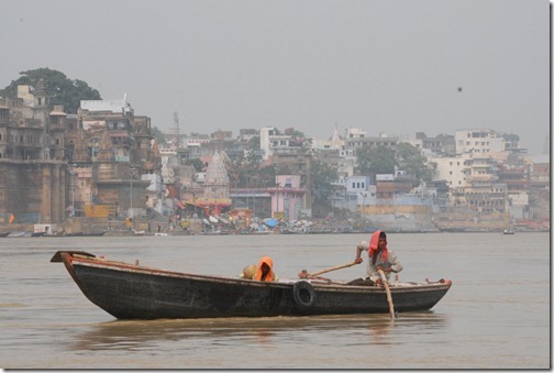 Boat on the Ganges River, Varanasi, India