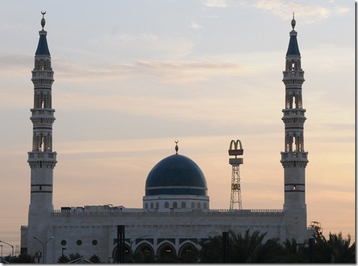 Jassim Al-Wazzan Mosque and McDonalds sign, Kuwait City, Kuwait