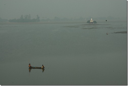 Departing view of Varanasi from the road leading out of town.