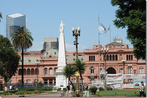The Casa Rosada (Pink House) of Buenos Aires, used as the official executive mansion of Argentina, equivalent to the US White House.