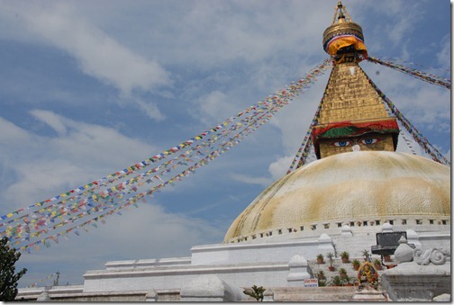 The Sacred Buddhist Boudhanath Stupa near Kathmandu, Nepal