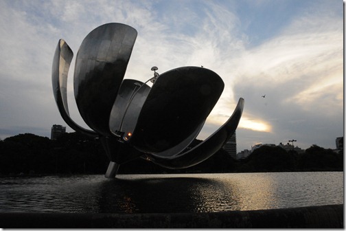 The 'Floralis Generica' statue in Buenos Aires, Argentina