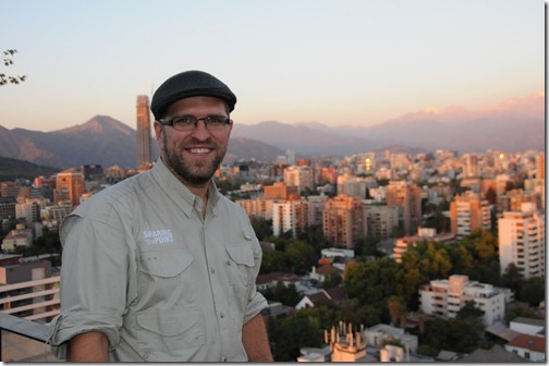 View from the 14th floor rooftop terrace of the Universidad DUOC, our conference venue in Santiago, Chile