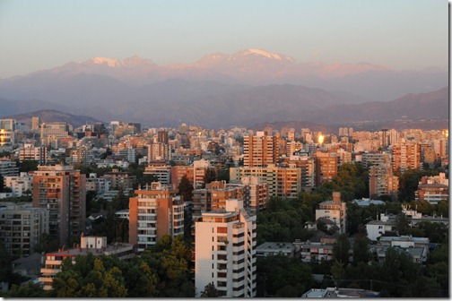 View of Santiago de Chile from the 14th floor rooftop terrace of the Universidad DUOC, our conference venue in Santiago, Chile