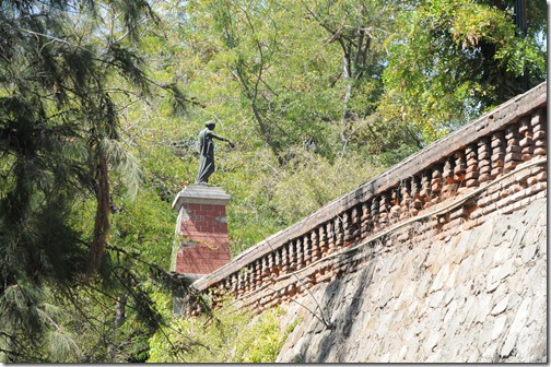 Monuments and parkland on Cerro Santa Lucía, Santiago, Chile