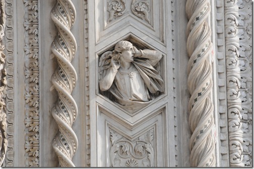 Close-up of a fresco on the Florence Cathedral, Florence, Italy