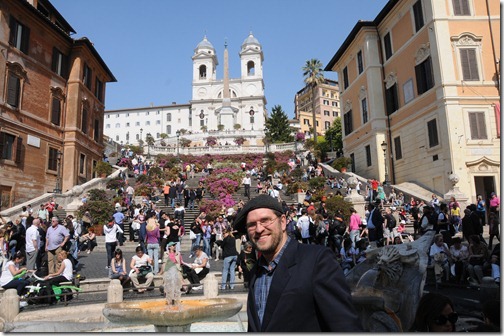 Self-portrait at the Spanish Steps, Rome, Italy