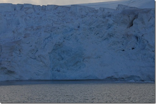 Wave generated from calving glaciers on Nelson Island, Antarctica