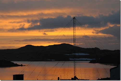 Evening sunset around midnight, Bellingshausen Research Base, Antarctica