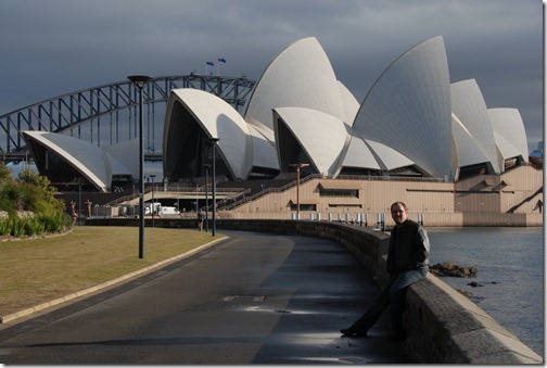 Self-portrait at the Sydney Opera House in Sydney, Australia
