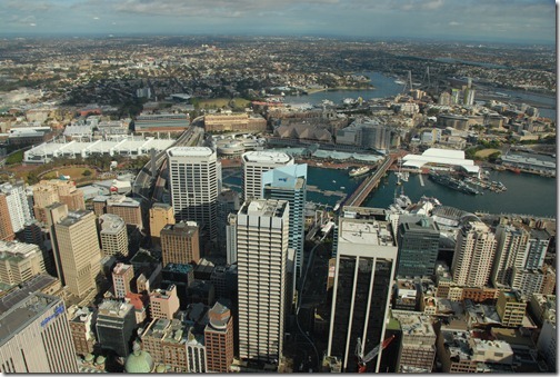 View of Darling Harbour from Sydney Tower, Sydney, Australia