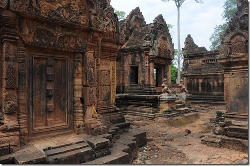 Detail inside Banteay Srei Temple, Cambodia