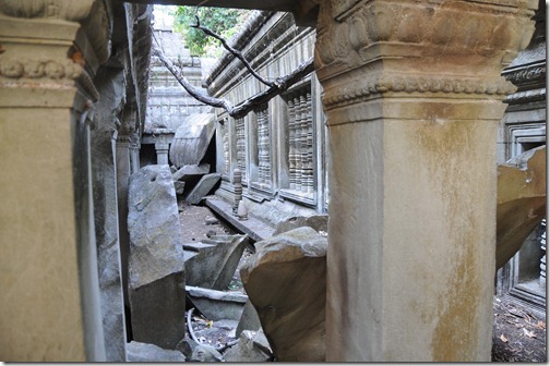 Inner ruined chambers of Beng Mealea, Cambodia