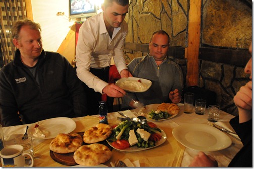 Albanian dinner in Pristina, Kosovo