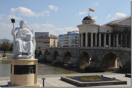 Stone Bridge over the Vardar river in Skopje, FYRO Macedonia