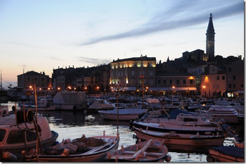 Dusk in Rovinj, Istria, Croatia
