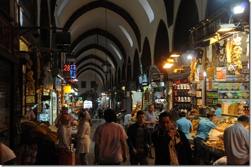 Inside the Spice Bazaar (Mısır Çarşısı) in Istanbul, Turkey