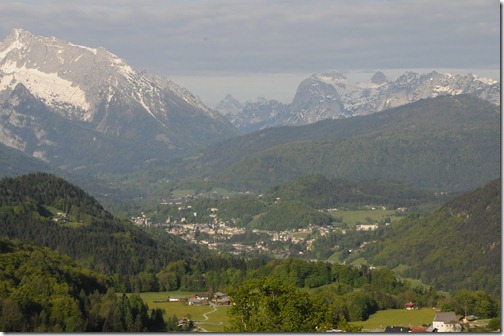 View of Berchtesgaden, Germany from the Rossfeld Ring Toll Road (Rossfeld Höhen Ringstrasse.)