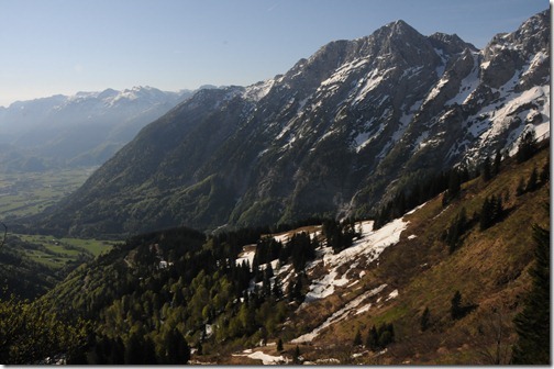 View into Austria from the highest point on the Rossfeld Ring Road (Rossfeld Höhen Ringstrasse) near Berchtesgaden, Germany