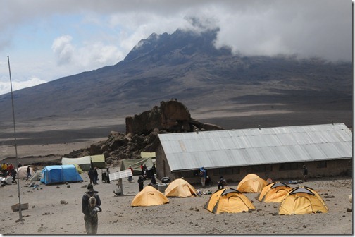 Kibo Hut on Mount Kilimanjaro, Tanzania