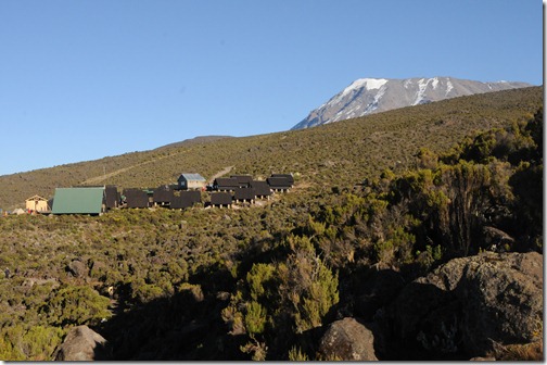 Horombo Camp and Kibo Peak on the slopes of Mount Kilimanjaro