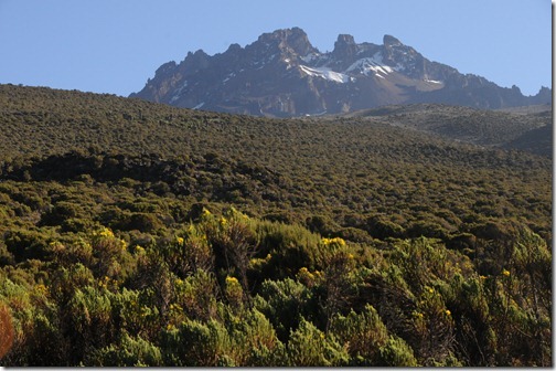 Parting view of Mawenzi Peak, Mount Kilimanjaro