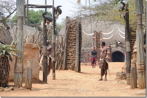 Actors in the village in Shakaland, Kwa-Zulu Natal, South Africa