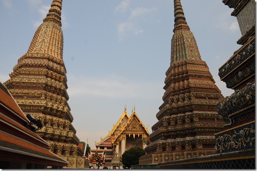 Colorful stupas at Wat Pho, Bangkok, Thailand