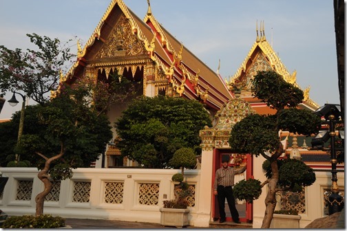 Self-portrait at one of the temples of Wat Pho in Bangkok, Thailand