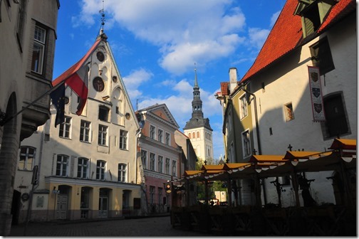 Medieval buildings in the Old Town of Tallinn, Estonia