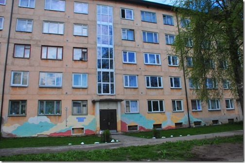 Newly-painted Apartment block in Paldiski, Estonia